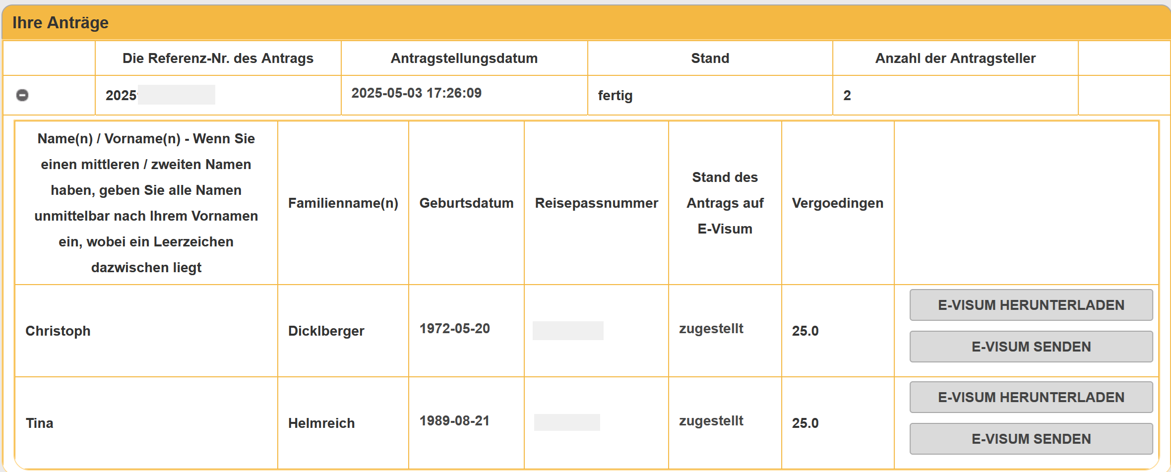 Visum ausgestellt...